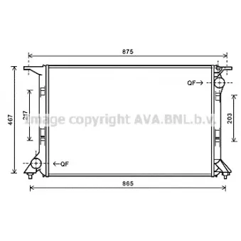 Radiateur, refroidissement du moteur AVA QUALITY COOLING AIA2331