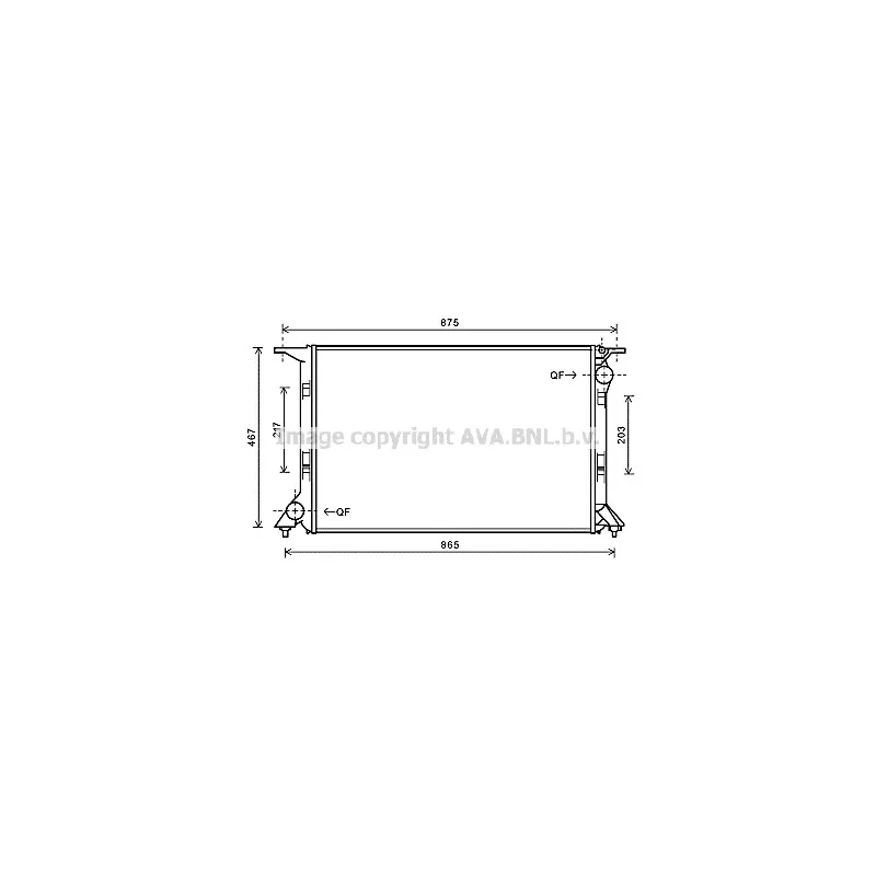 Radiateur, refroidissement du moteur AVA QUALITY COOLING AIA2331