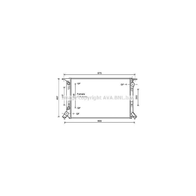 Radiateur, refroidissement du moteur AVA QUALITY COOLING AIA2332
