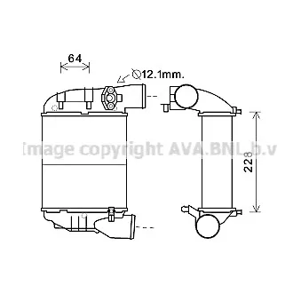 Intercooler, échangeur AVA QUALITY COOLING AIA4186