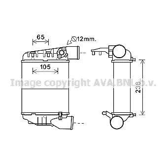 Intercooler, échangeur AVA QUALITY COOLING AIA4248