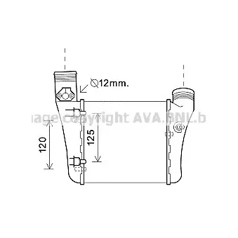Intercooler, échangeur AVA QUALITY COOLING AIA4333