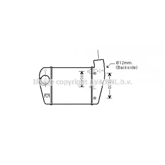 Intercooler, échangeur AVA QUALITY COOLING AIA4350