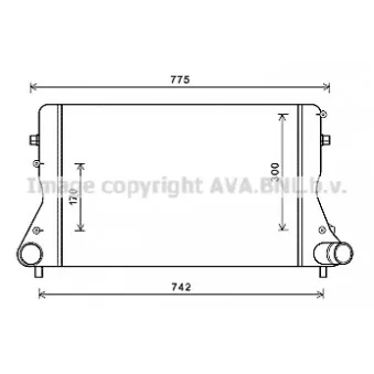 Intercooler, échangeur AVA QUALITY COOLING AIA4386