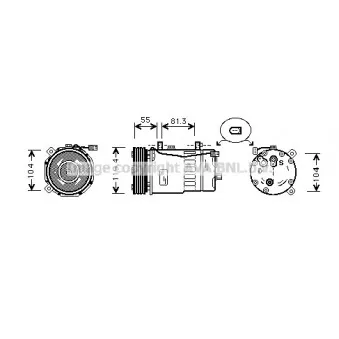 Compresseur, climatisation AVA QUALITY COOLING AIAK003