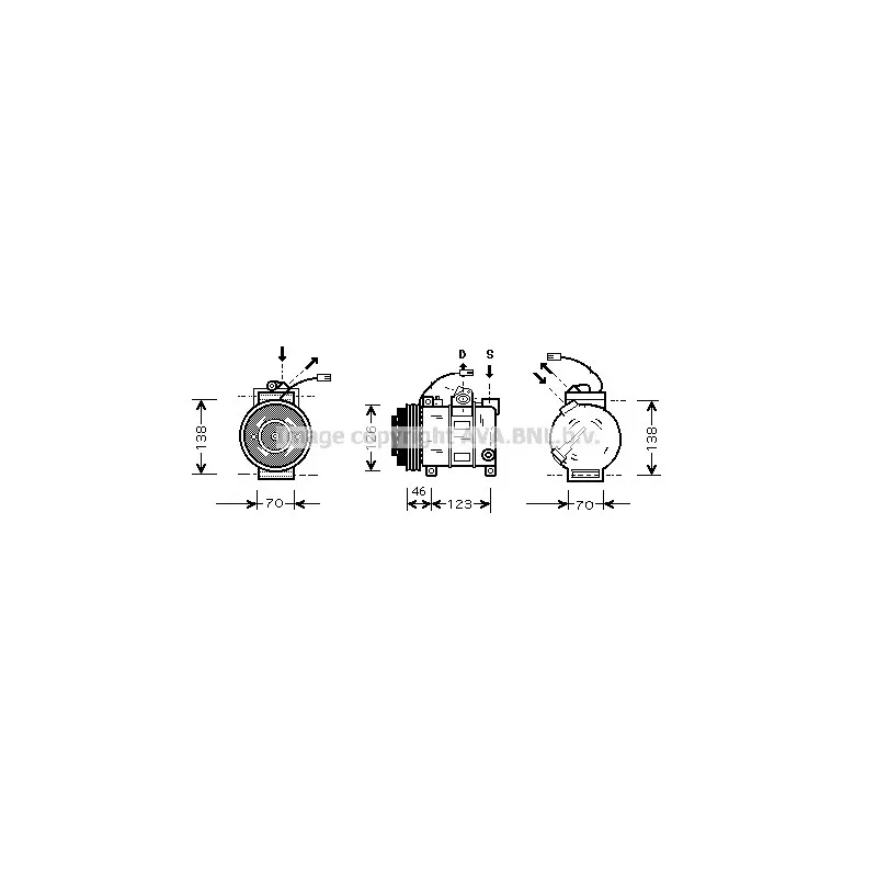 Compresseur, climatisation AVA QUALITY COOLING AIAK015