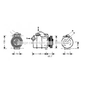 Compresseur, climatisation AVA QUALITY COOLING AIAK151