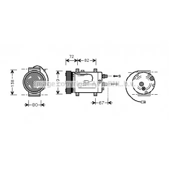 Compresseur, climatisation AVA QUALITY COOLING AIAK177
