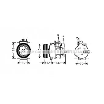 Compresseur, climatisation AVA QUALITY COOLING AIAK272