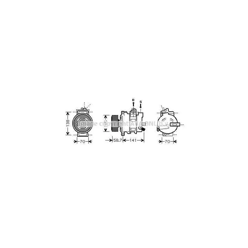 Compresseur, climatisation AVA QUALITY COOLING AIAK279
