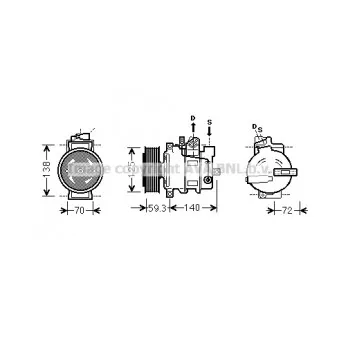 Compresseur, climatisation AVA QUALITY COOLING AIAK313