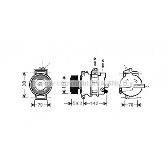 Compresseur, climatisation AVA QUALITY COOLING AIAK337