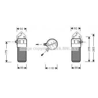 Filtre déshydratant, climatisation AVA QUALITY COOLING AID004