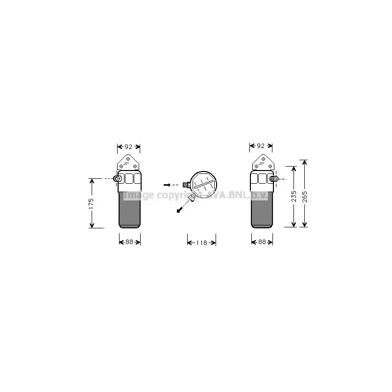 Filtre déshydratant, climatisation AVA QUALITY COOLING AID004