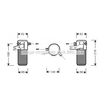 Filtre déshydratant, climatisation AVA QUALITY COOLING AID012