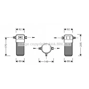 Filtre déshydratant, climatisation AVA QUALITY COOLING AID032