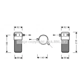 Filtre déshydratant, climatisation AVA QUALITY COOLING AID152