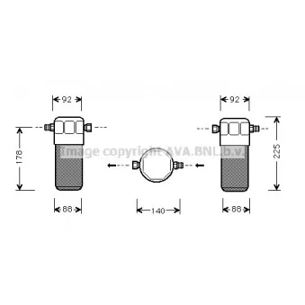Filtre déshydratant, climatisation AVA QUALITY COOLING AID154