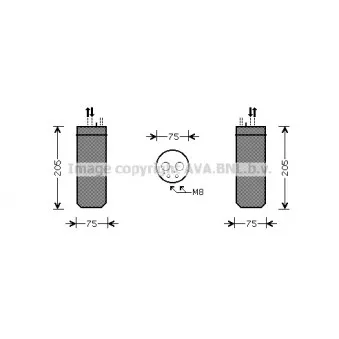 Filtre déshydratant, climatisation AVA QUALITY COOLING AID209
