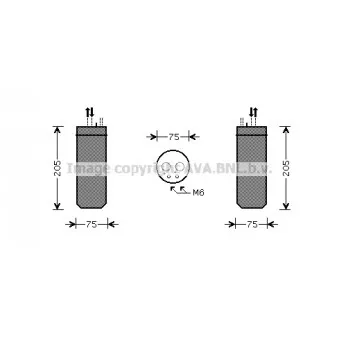 Filtre déshydratant, climatisation AVA QUALITY COOLING AID210