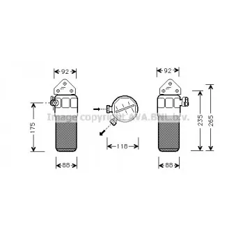 Filtre déshydratant, climatisation AVA QUALITY COOLING AID260