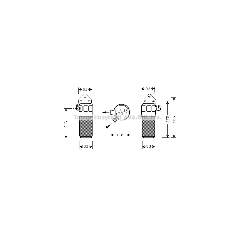 Filtre déshydratant, climatisation AVA QUALITY COOLING AID260