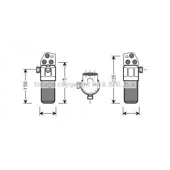 Filtre déshydratant, climatisation AVA QUALITY COOLING AID300