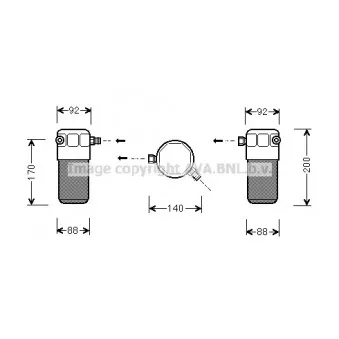 Filtre déshydratant, climatisation AVA QUALITY COOLING AID303