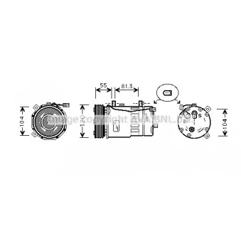 Compresseur, climatisation AVA QUALITY COOLING AIK003