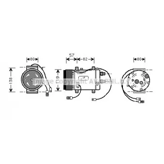 Compresseur, climatisation AVA QUALITY COOLING AIK008