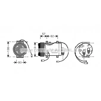 Compresseur, climatisation AVA QUALITY COOLING AIK143