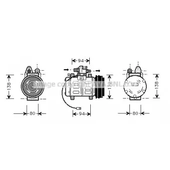 Compresseur, climatisation AVA QUALITY COOLING AIK180