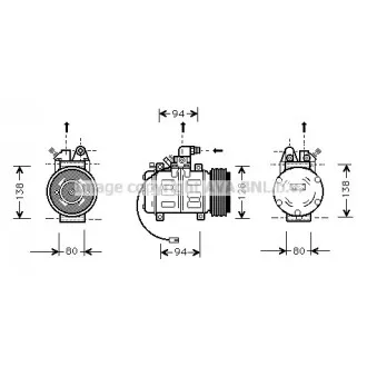 Compresseur, climatisation AVA QUALITY COOLING AIK182