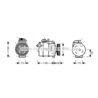 Compresseur, climatisation AVA QUALITY COOLING AIK226