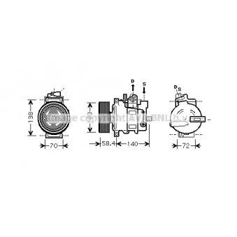 Compresseur, climatisation AVA QUALITY COOLING AIK262