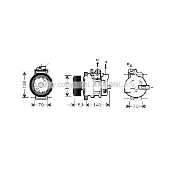 Compresseur, climatisation AVA QUALITY COOLING AIK266
