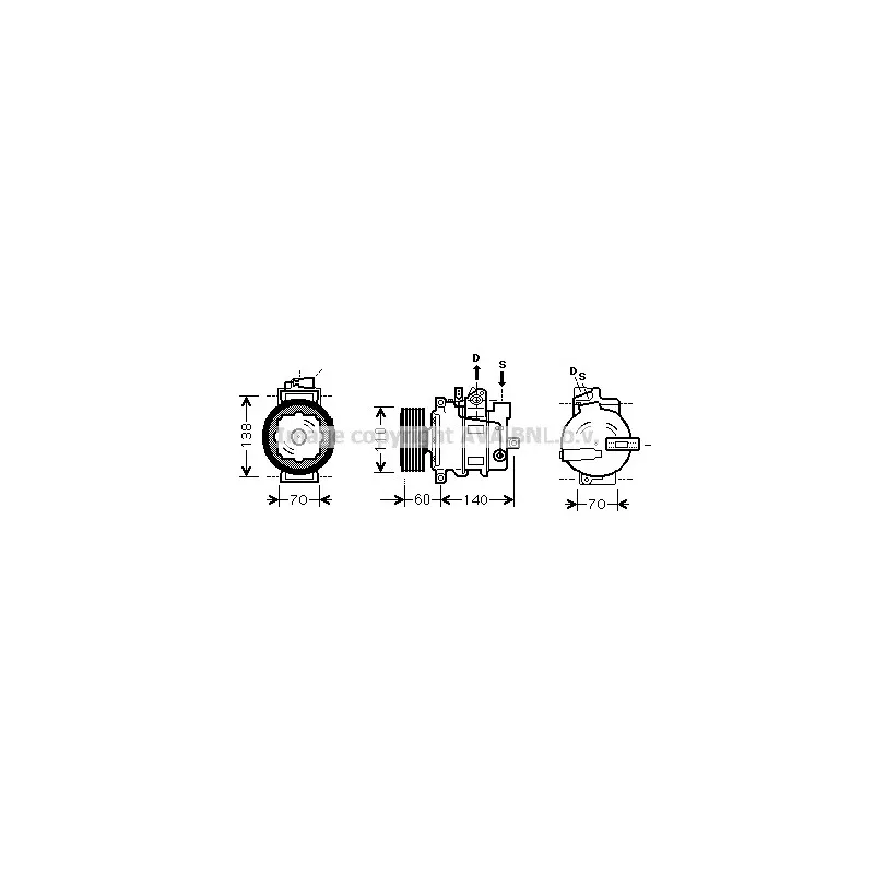 Compresseur, climatisation AVA QUALITY COOLING AIK266