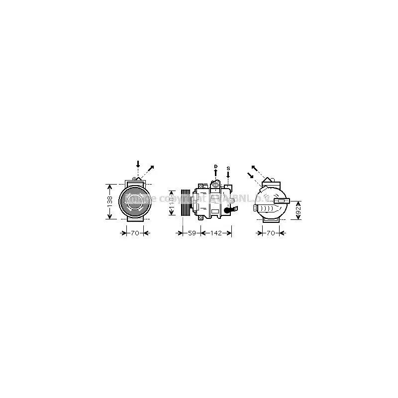 Compresseur, climatisation AVA QUALITY COOLING AIK270