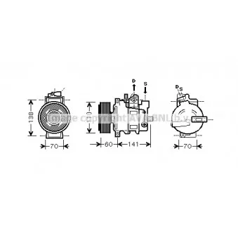 Compresseur, climatisation AVA QUALITY COOLING AIK271