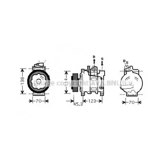 Compresseur, climatisation AVA QUALITY COOLING AIK276