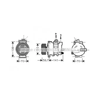 Compresseur, climatisation AVA QUALITY COOLING AIK279