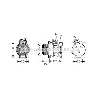 Compresseur, climatisation AVA QUALITY COOLING AIK281