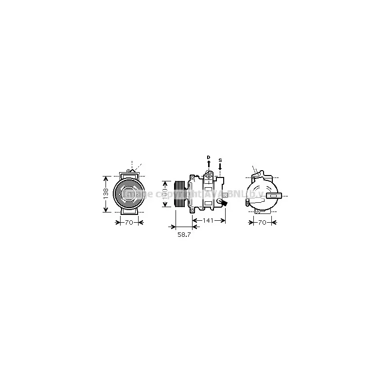 Compresseur, climatisation AVA QUALITY COOLING AIK287