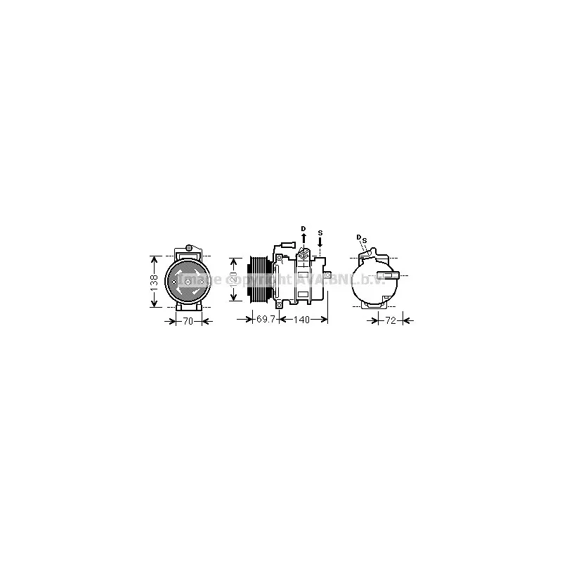 Compresseur, climatisation AVA QUALITY COOLING AIK312