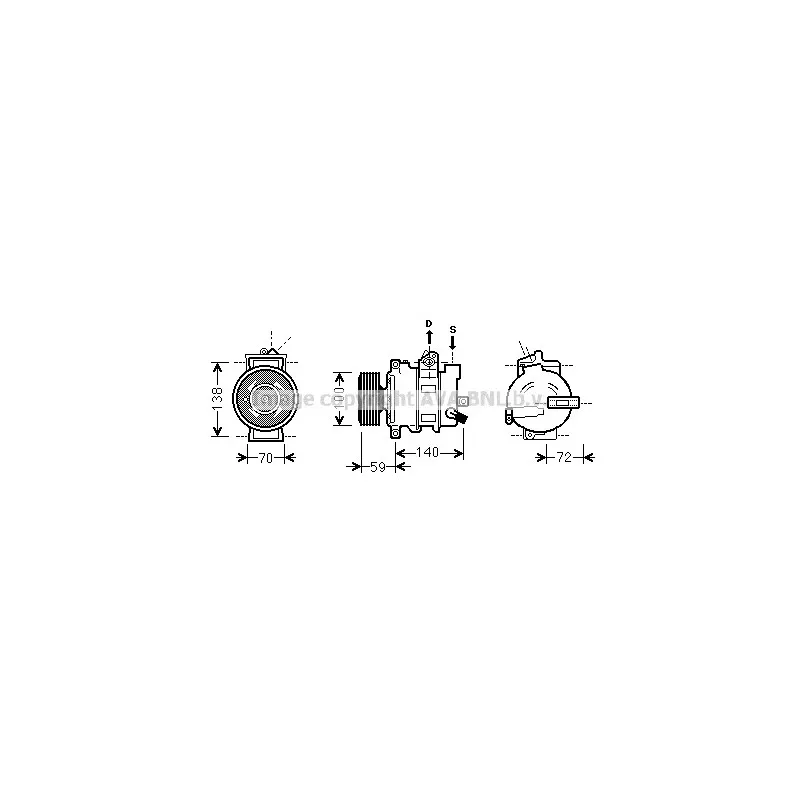 Compresseur, climatisation AVA QUALITY COOLING AIK314