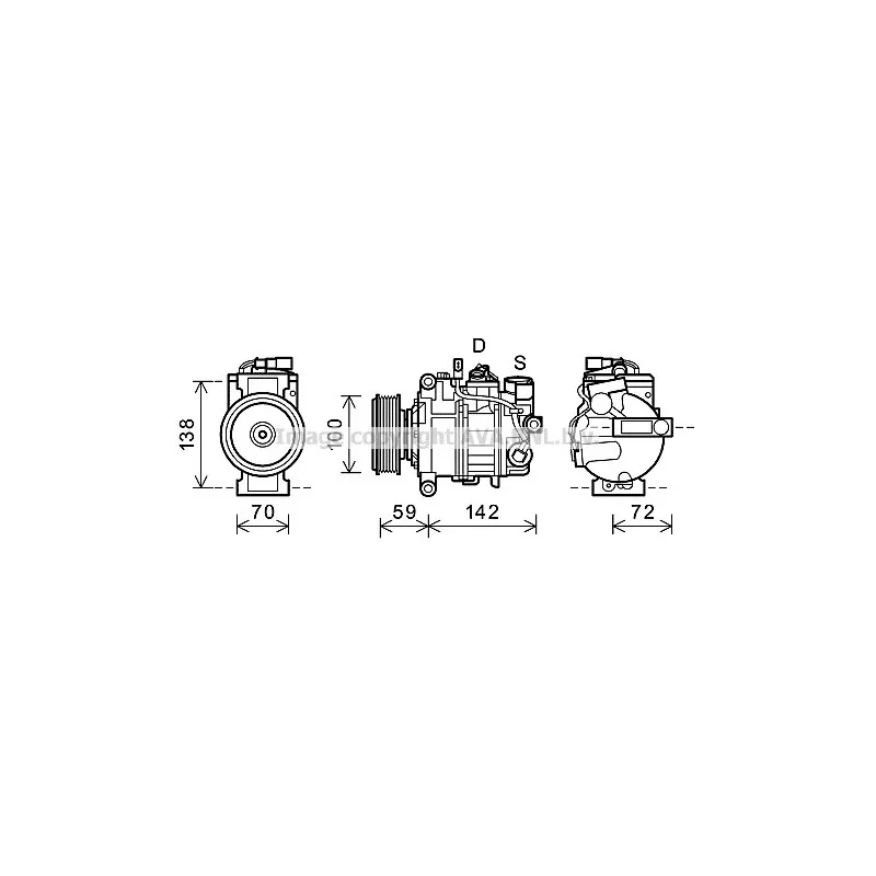 Compresseur, climatisation AVA QUALITY COOLING AIK338