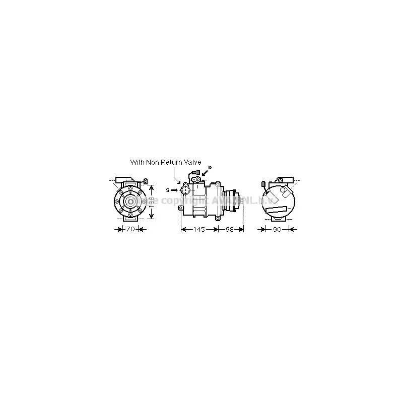 Compresseur, climatisation AVA QUALITY COOLING AIK339