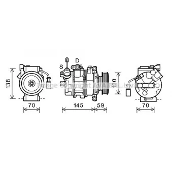 Compresseur, climatisation AVA QUALITY COOLING AIK342