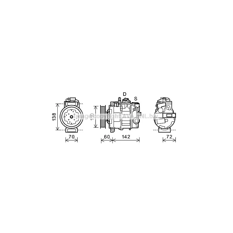 Compresseur, climatisation AVA QUALITY COOLING AIK344