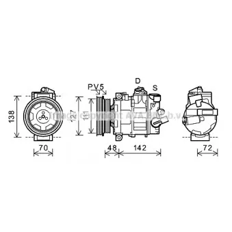 Compresseur, climatisation AVA QUALITY COOLING AIK359